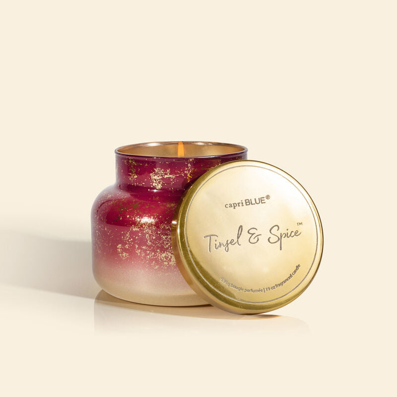 TINSEL & SPICE GLIMMER SIGNATURE JAR CANDLE 19oz