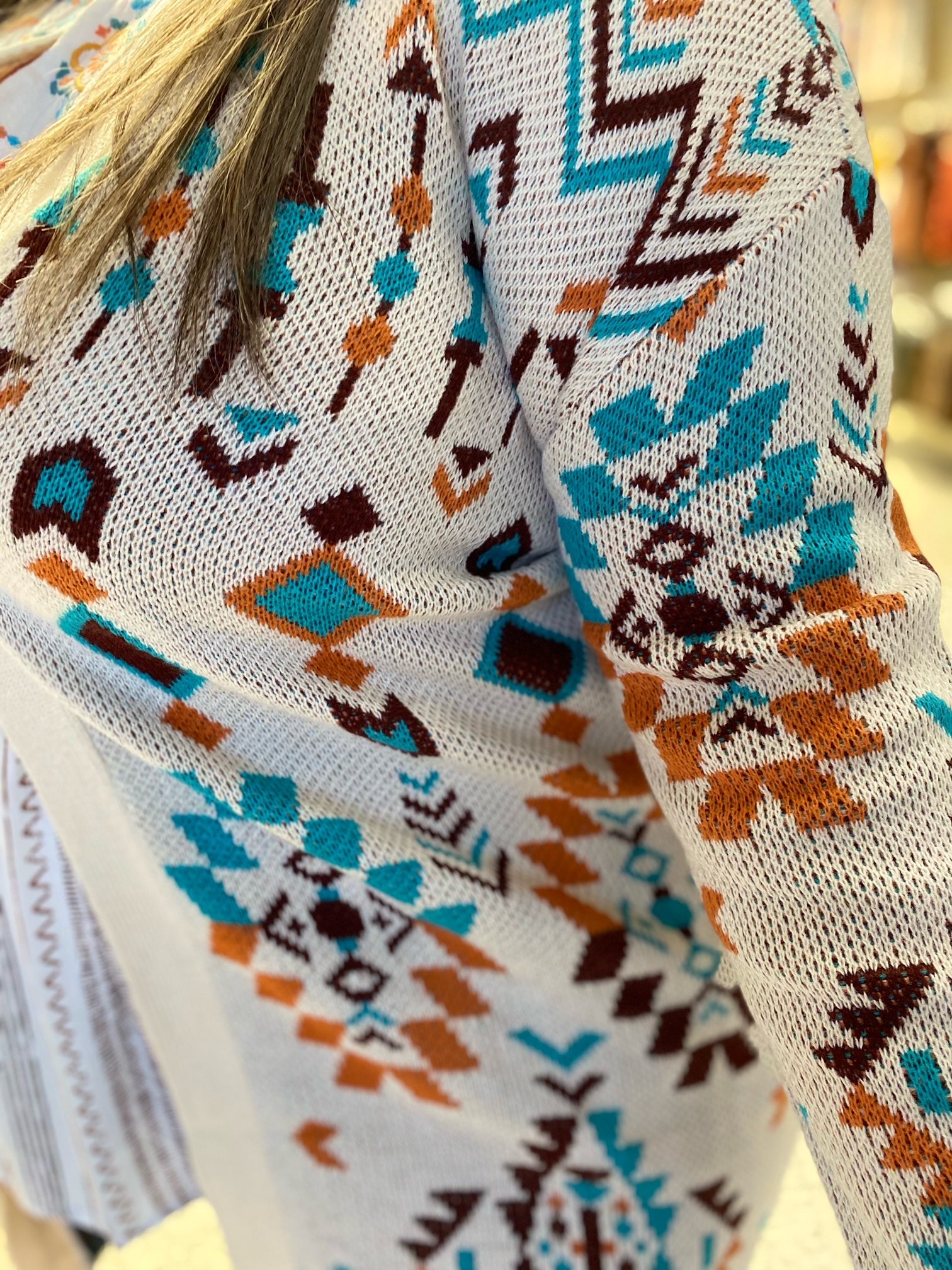 TURQUOISE RODEO CARDIGAN