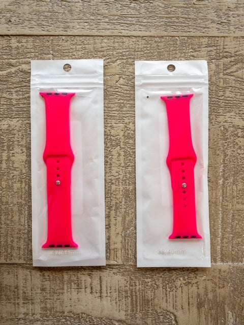 NEON HOT PINK APPLE WATCH BANDS