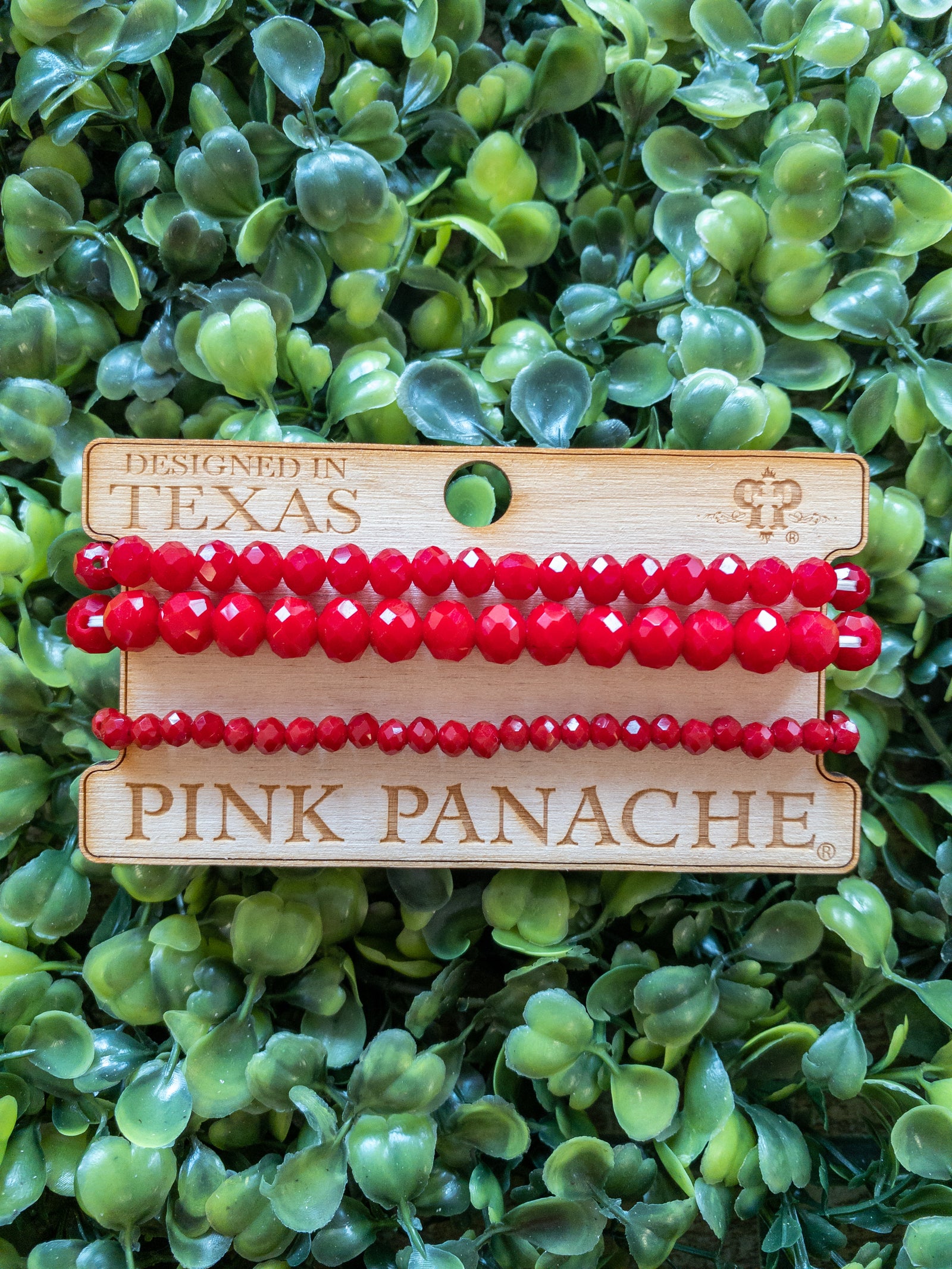 WATERMELON RED PINK PANACHE BRACELET STACK