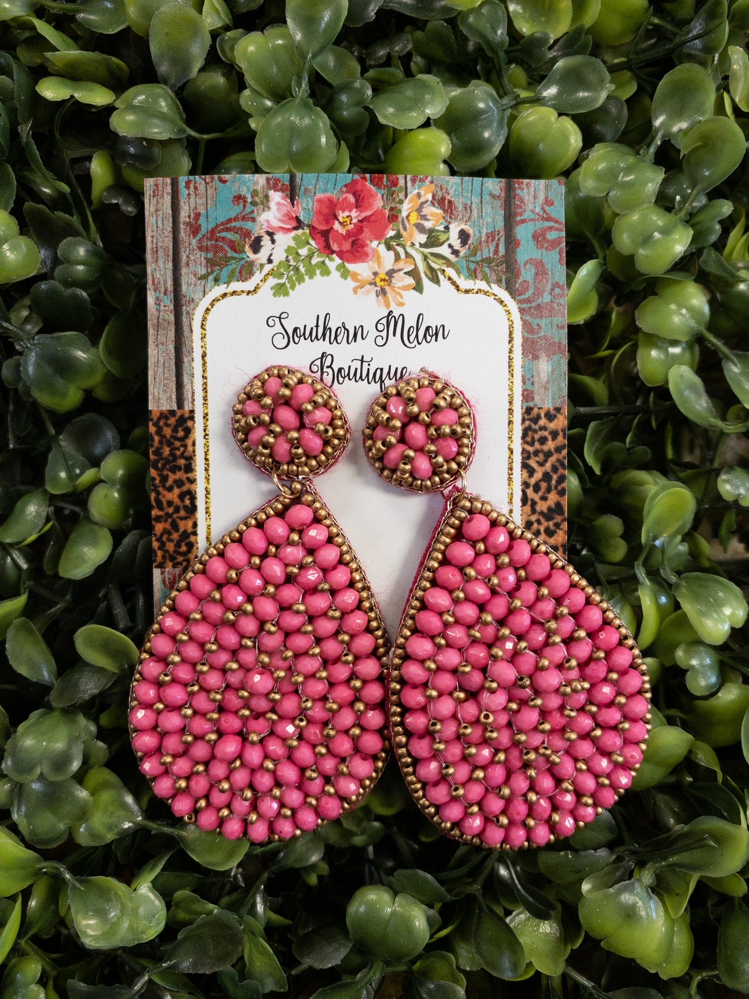 PINK POST EARRINGS