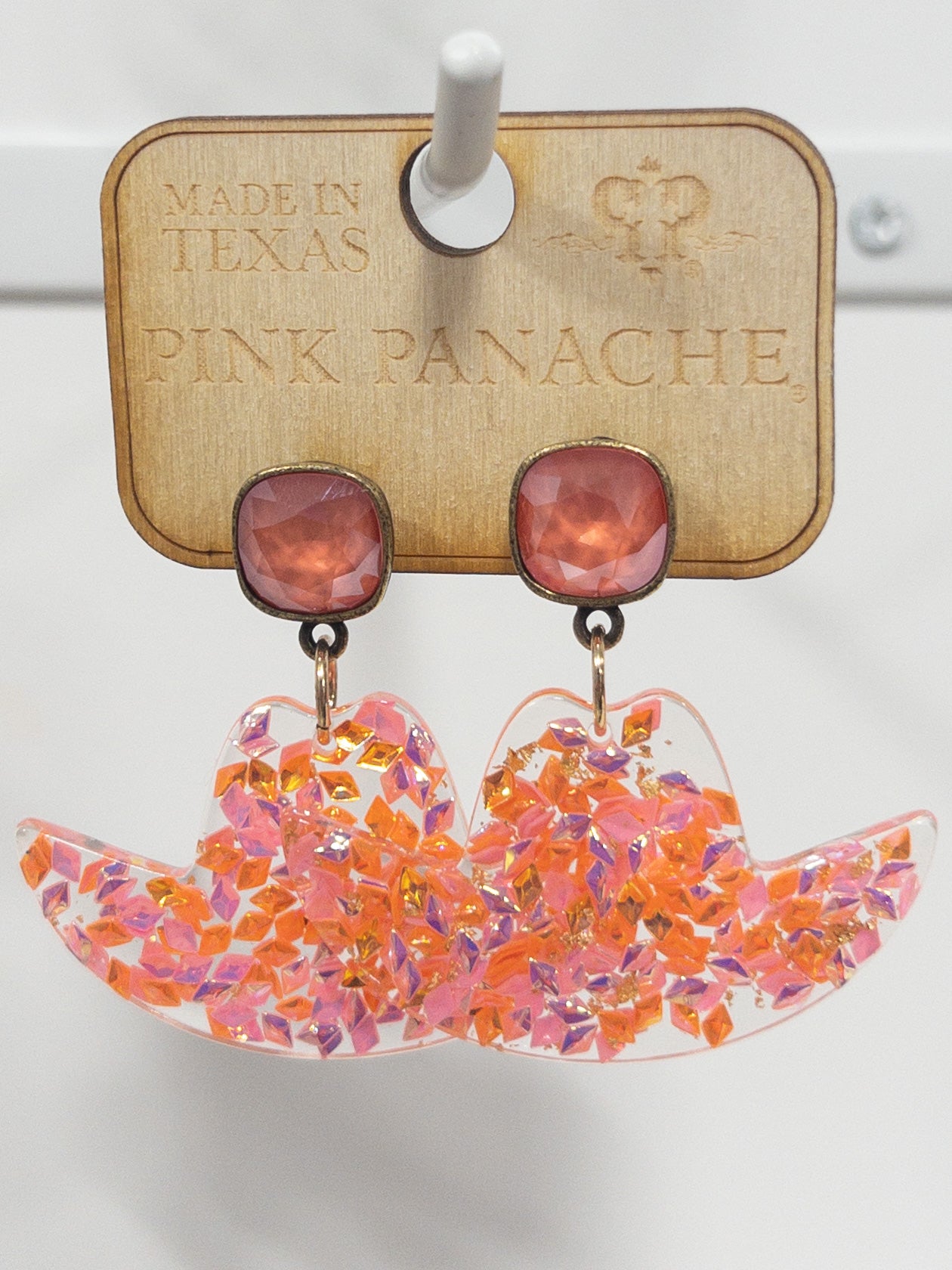 PINK PANACHE SALMON GEM COWGIRL HAT CONFETTI