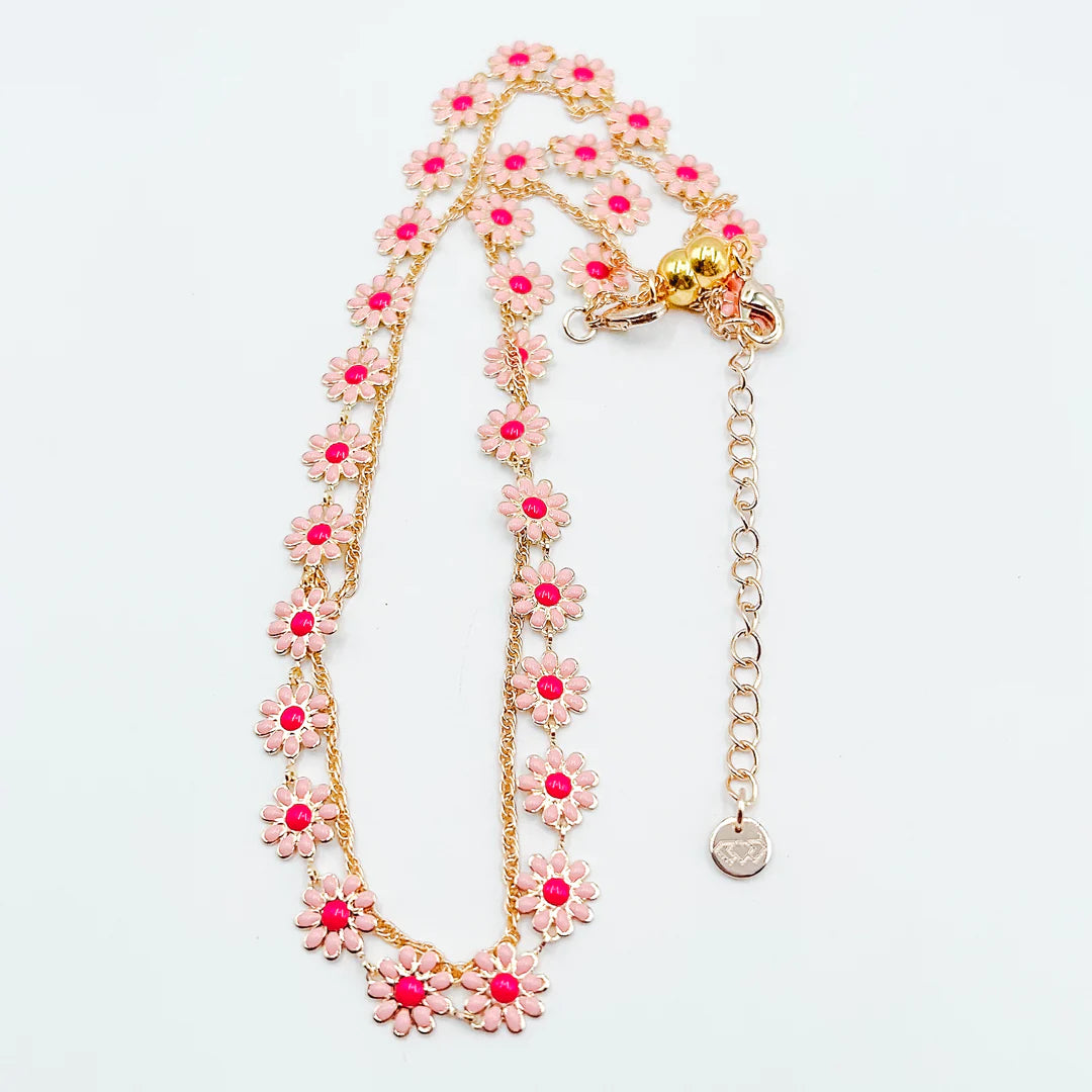 MULTI DAISY PINK NECKLACE TREASURE JEWELS