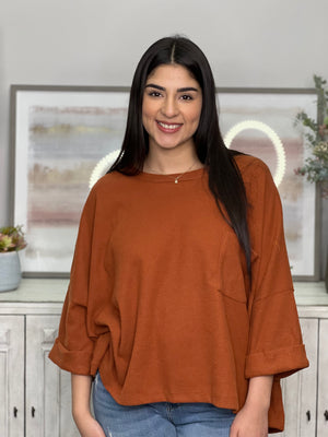 COZY RUST TOP