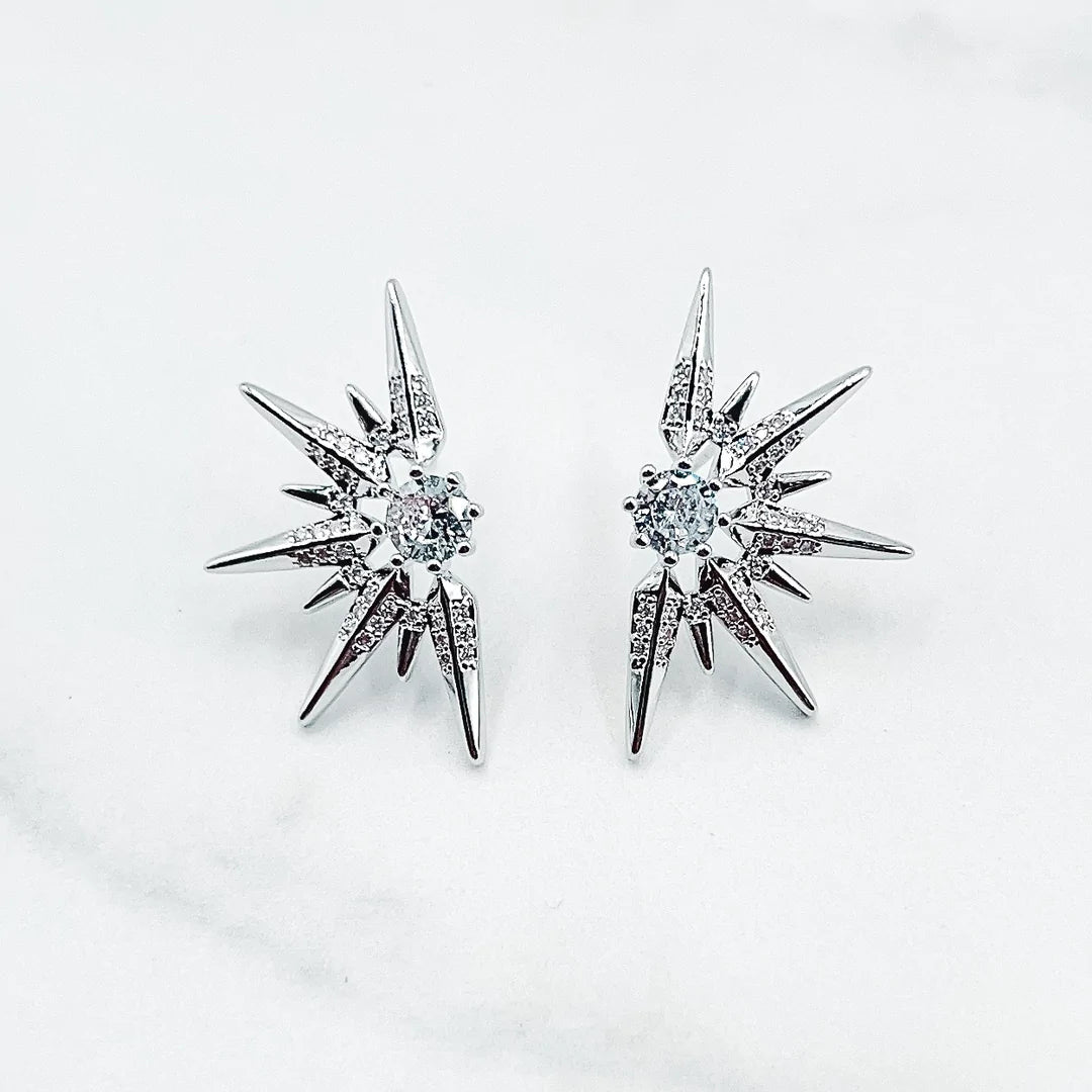 SUNFLARE STUD SILVER TREASURE JEWELS