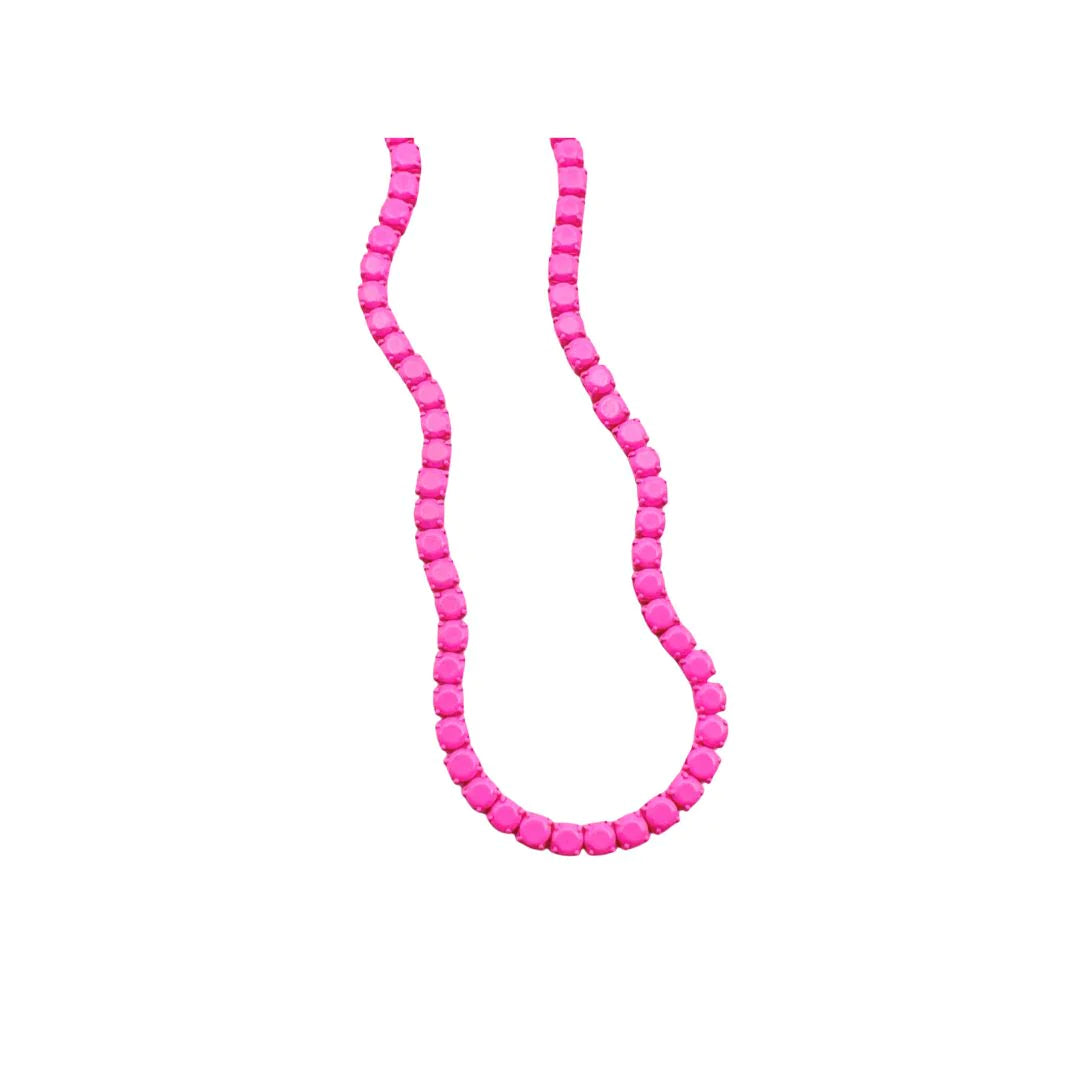 BARBIE NEON PINK NECKLACE TREASURE JEWELS