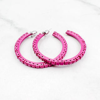 BARBIE FUSCHIA HOOPS TREASURE JEWELS