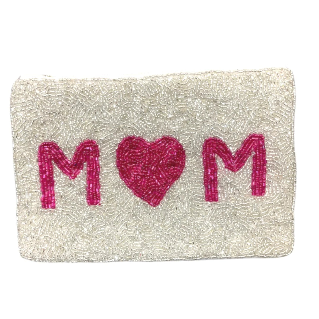 MOM HEART TREASURE JEWELS BEADED POUCH