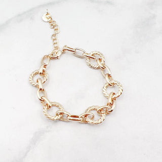 Circle Chain Link Bracelet Gold TREASURE JEWELS