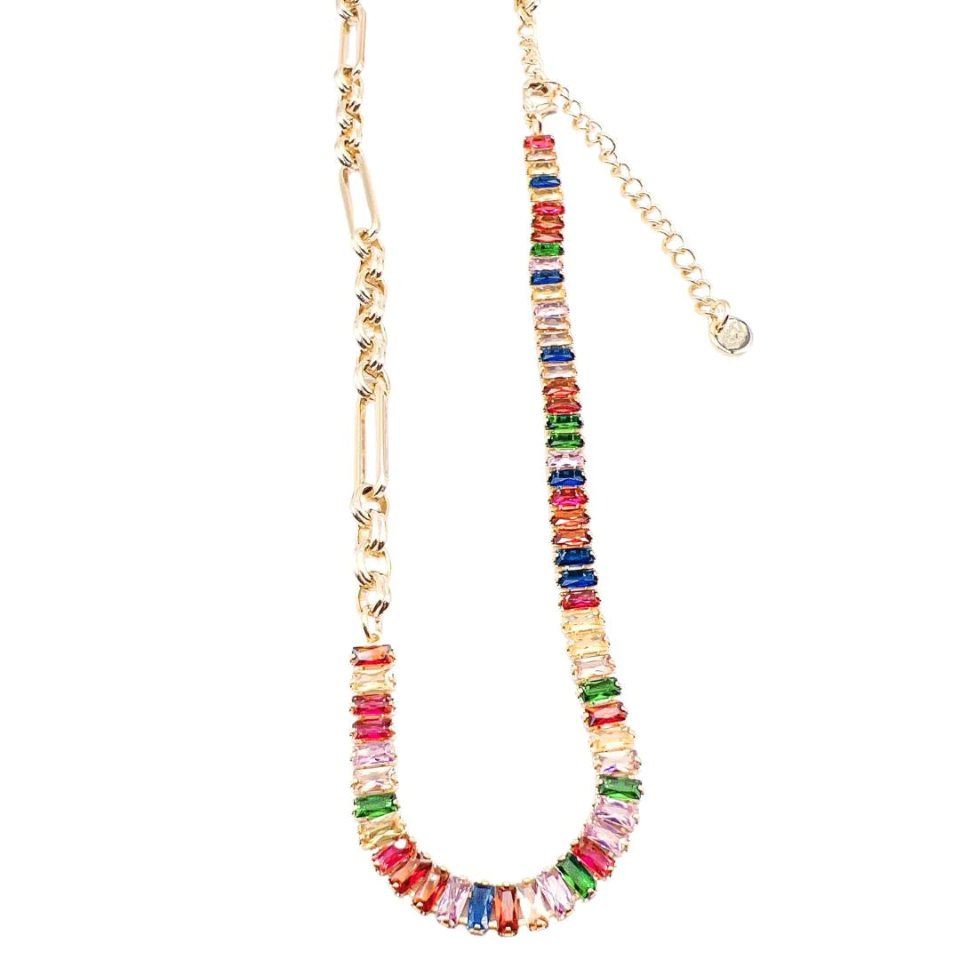 EMMA RAINBOW GOLD NECKLACE TREASURE JEWELS