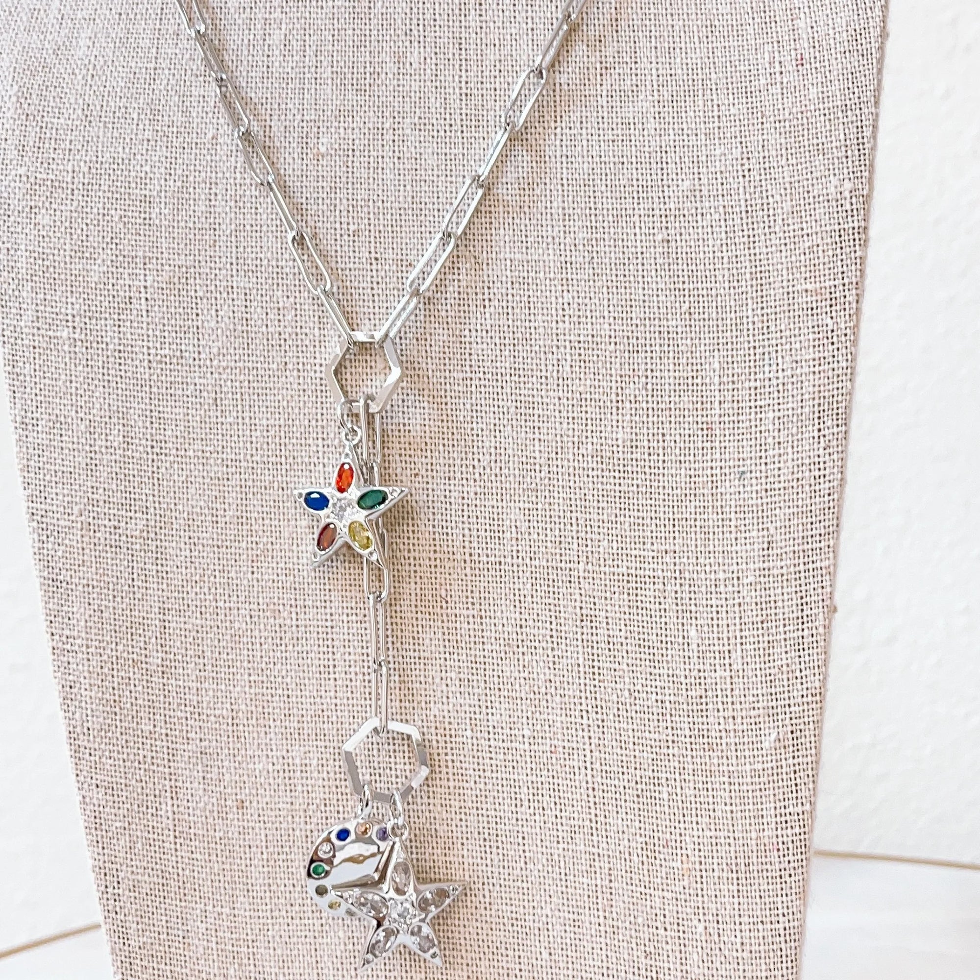 RAINBOW STAR CHARMS SILVER TREASURE JEWELS