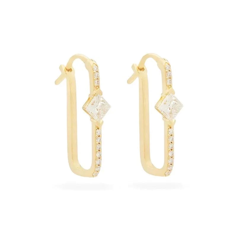 CRYSTAL RECTANGLE STUD TREASURE JEWELS