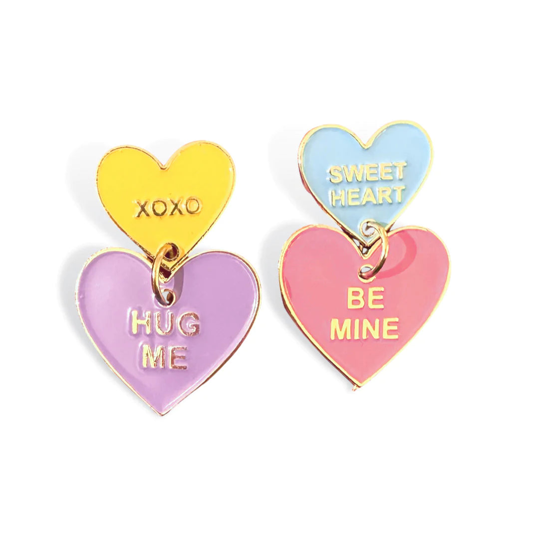 VALENTINE'S 2023 - CONVERSATION HEARTS DROP EARRINGS