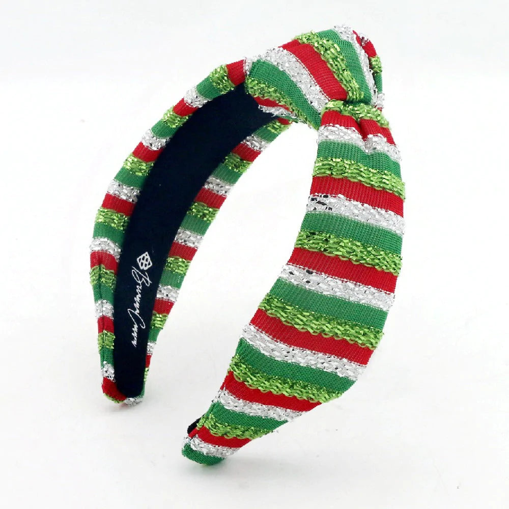 CHRISTMAS SHIMMER STRIPED HEADBAND