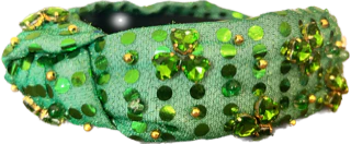 GREEN CRYSTAL SHAMROCK HEADBAND