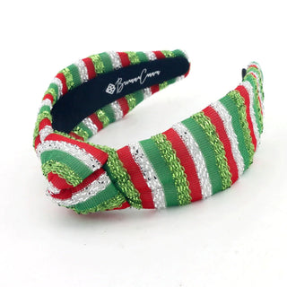 CHRISTMAS SHIMMER STRIPED HEADBAND
