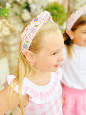 CHILD SIZE EASTER EGG TWEED HEADBAND