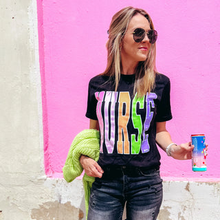 LARGE NURSE FONT TEE