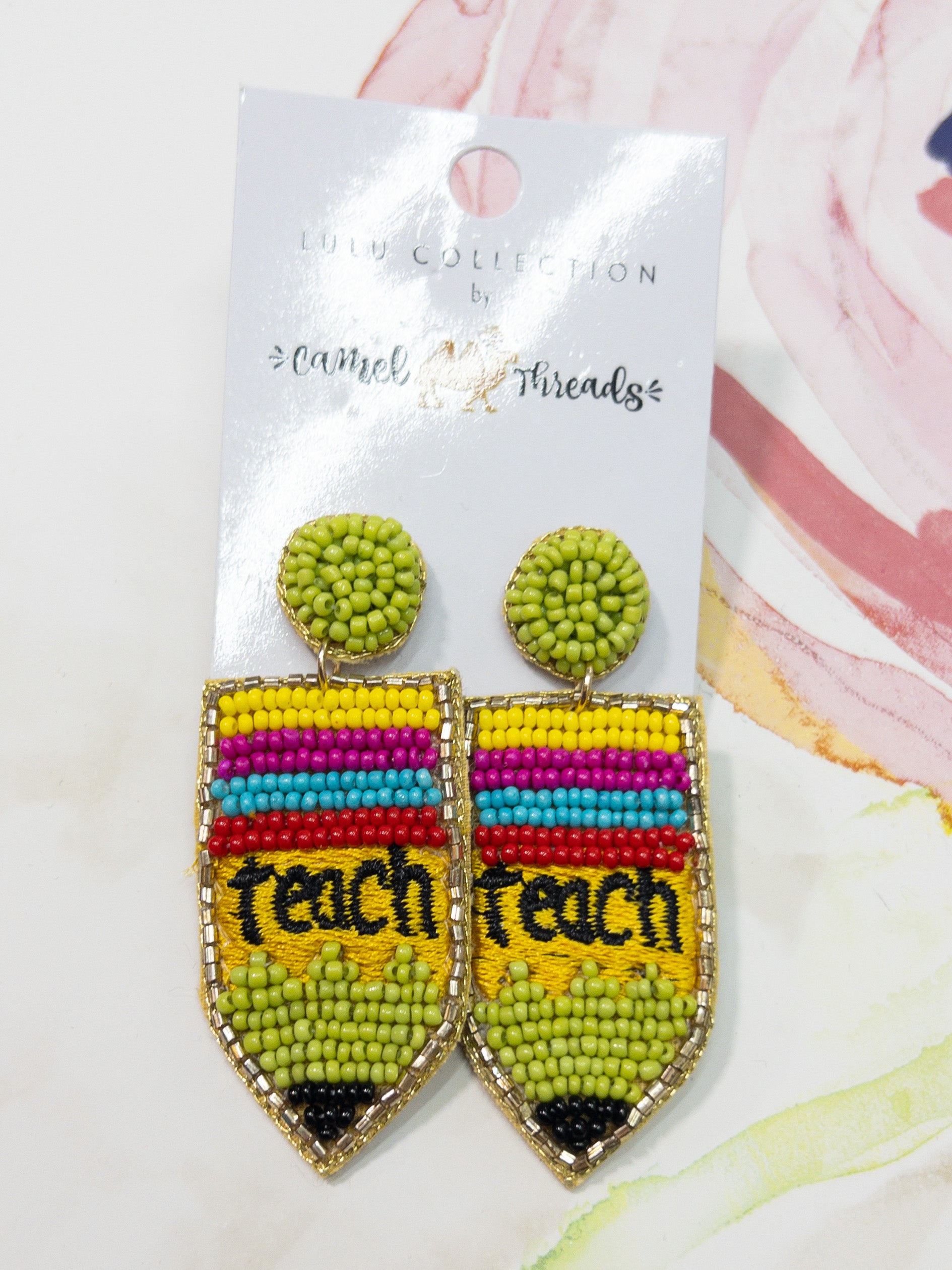 TEACH PENCIL BEADED CAMEL THREADS