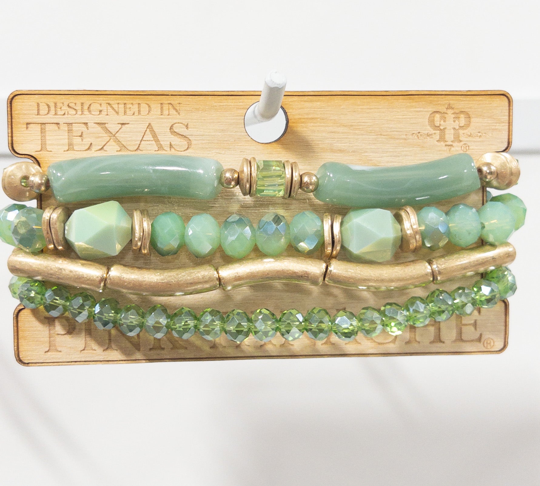 PINK PANACHE GREEN GOLD BRACELET SET