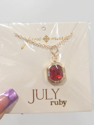 JANE MARIE BIRTHSTONE NECKLACES GEMS