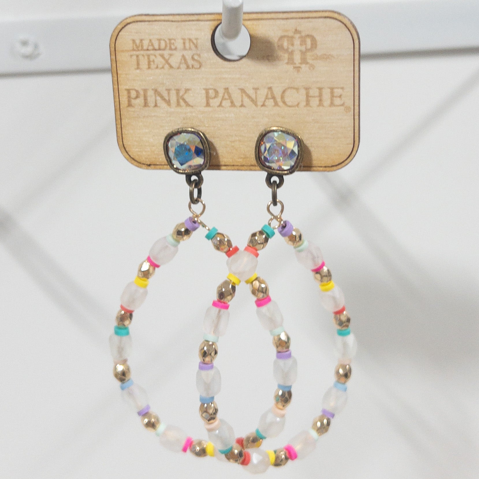 EASTER VIBES TEARDROP DANGLES PINK PANACHE