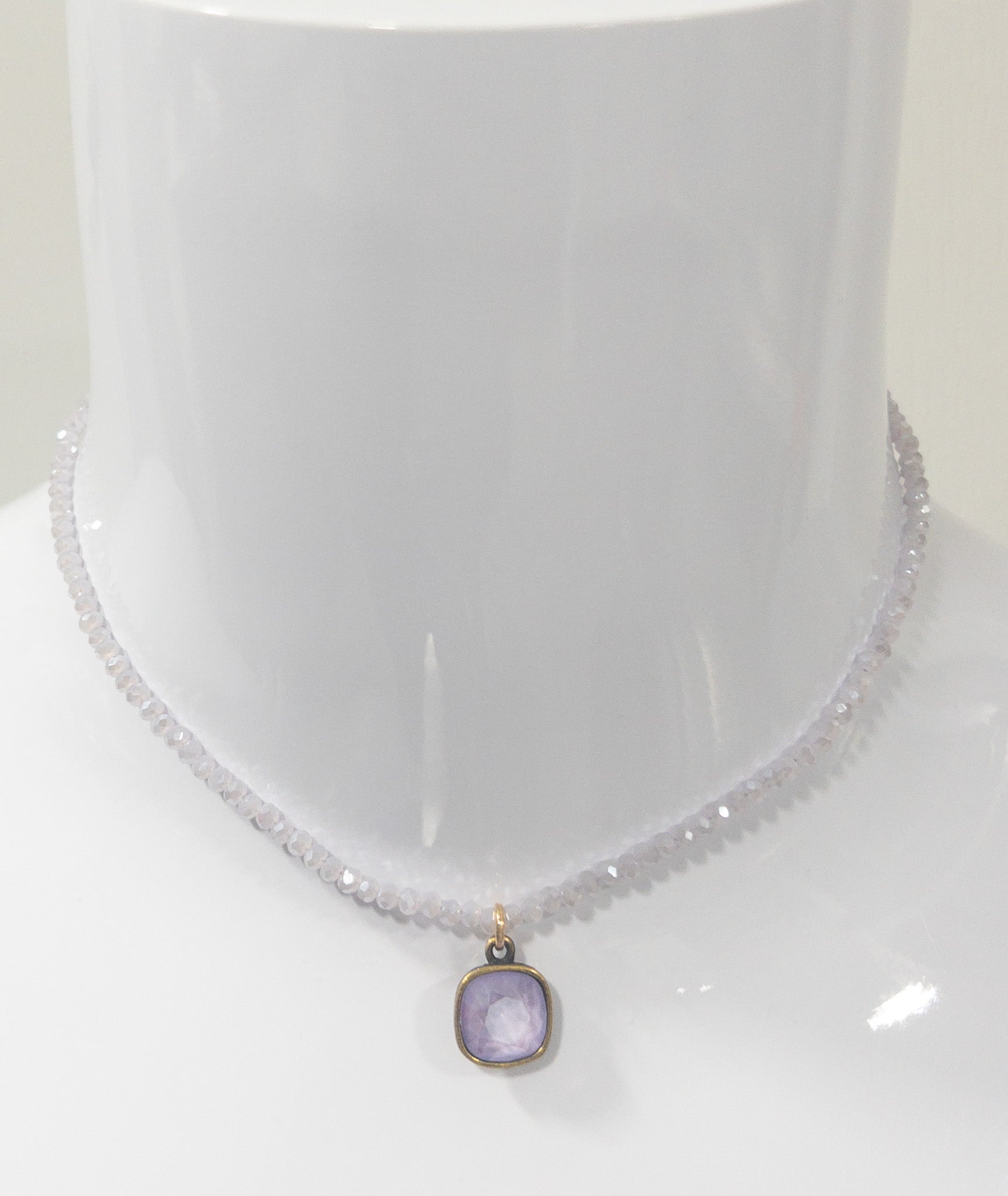 PINK PANACHE LAVENDER SWAROVSKI GEM NECKLACE PP