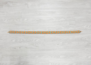 ORANGE/TEAL BEADED STRAP