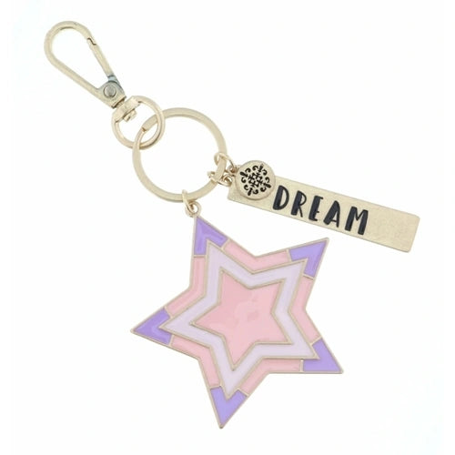 JANE MARIE STAR PURPLE PINK DREAM KEYCHAIN