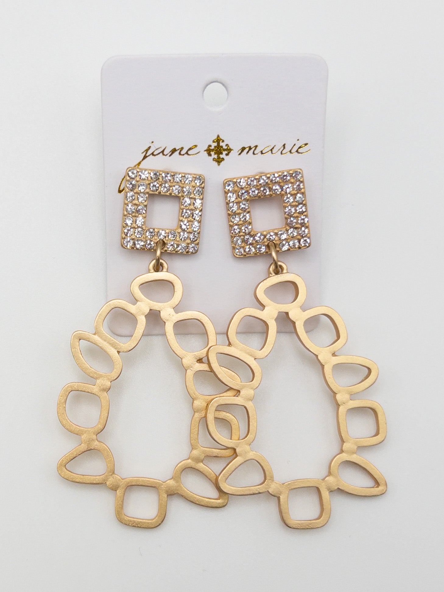 JANE MARIE GOLD SHAPED DANGLES