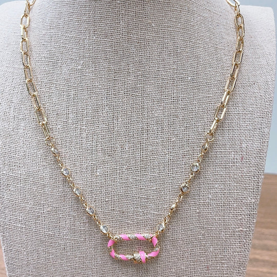 Clip pink Necklace TREASURE JEWELS