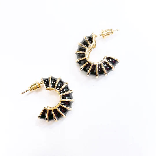 CROUX HOOP BLACK TREASURE JEWELS