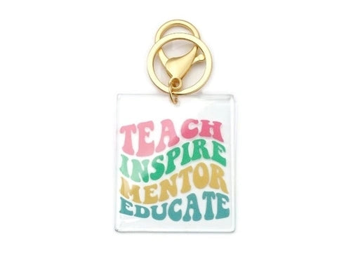 TEACH INSPIRE MENTOR EDUCATE KEYCHAIN JANE MARIE