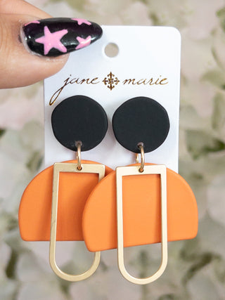 JANE MARIE ORANGE BLACK CLAY