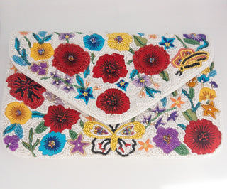 LA CHIC MARIENNE FLORAL BLOOM CLUTCH