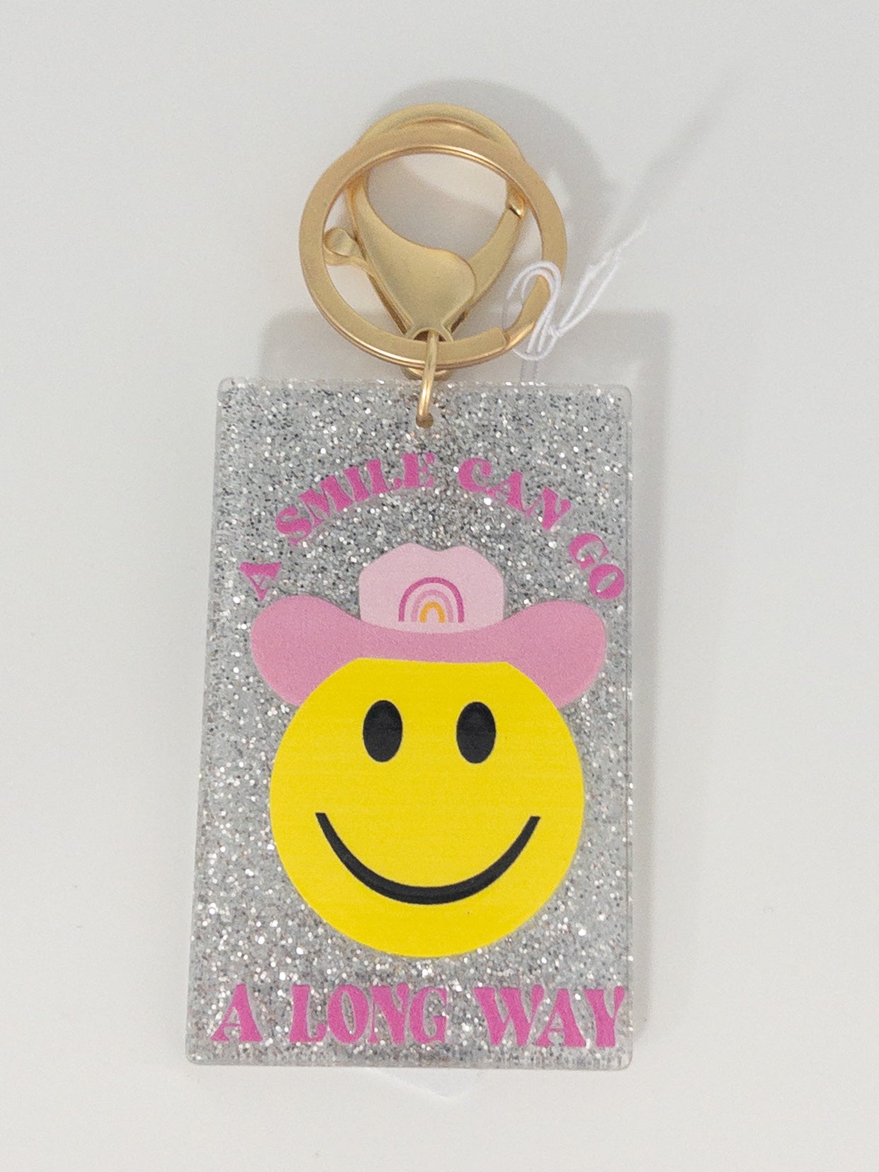 A SMILE CAN GO A LONG WAY KEYCHAIN JANE MARIE