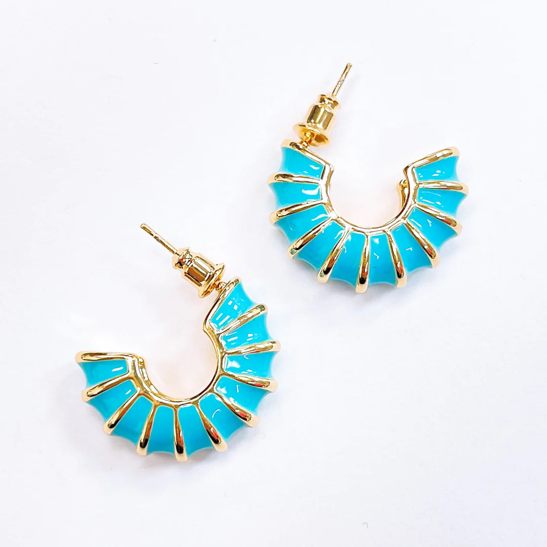 CROUX BLUE HOOPS TREASURE JEWELS