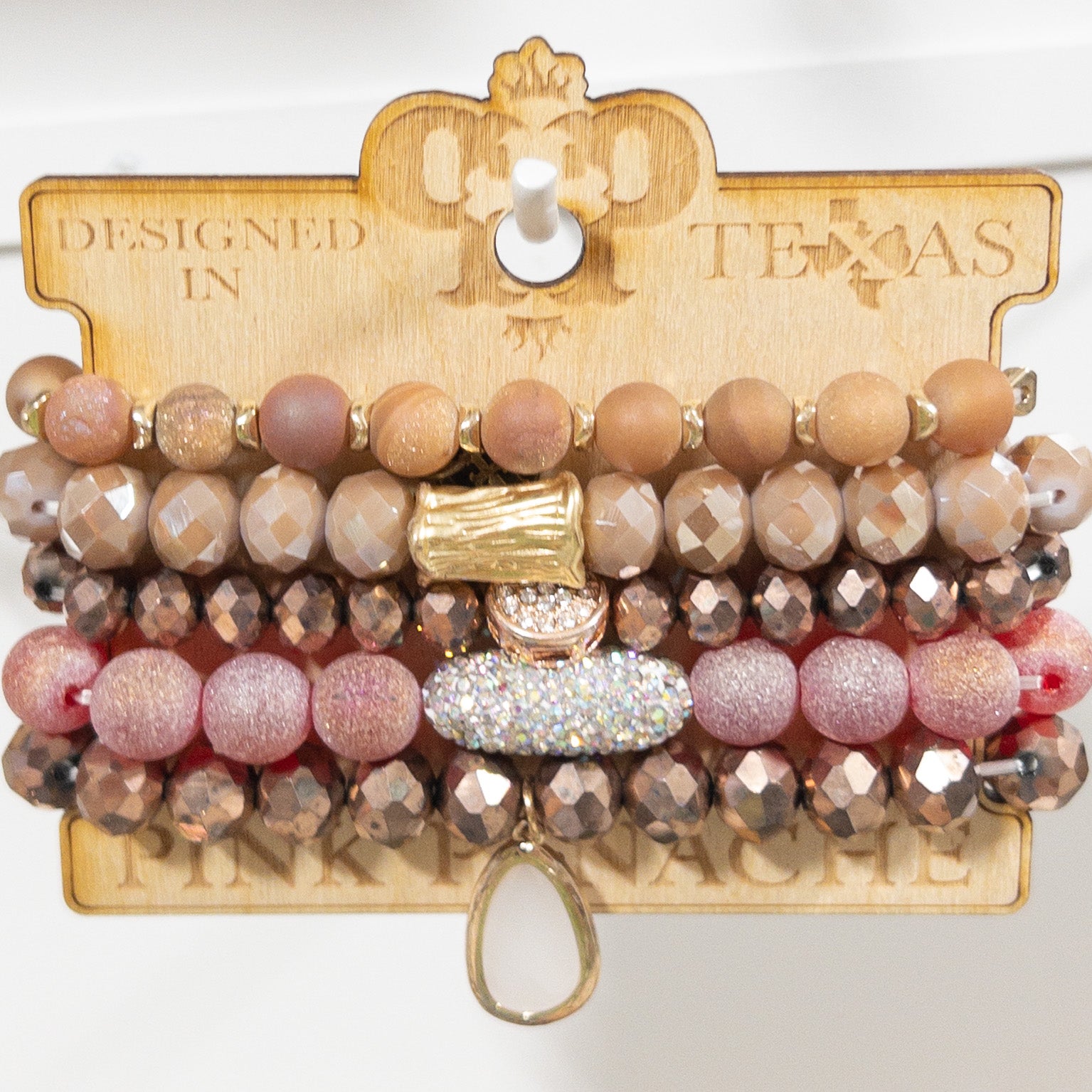 FALL GEM PINK PANACHE BRACELET SET