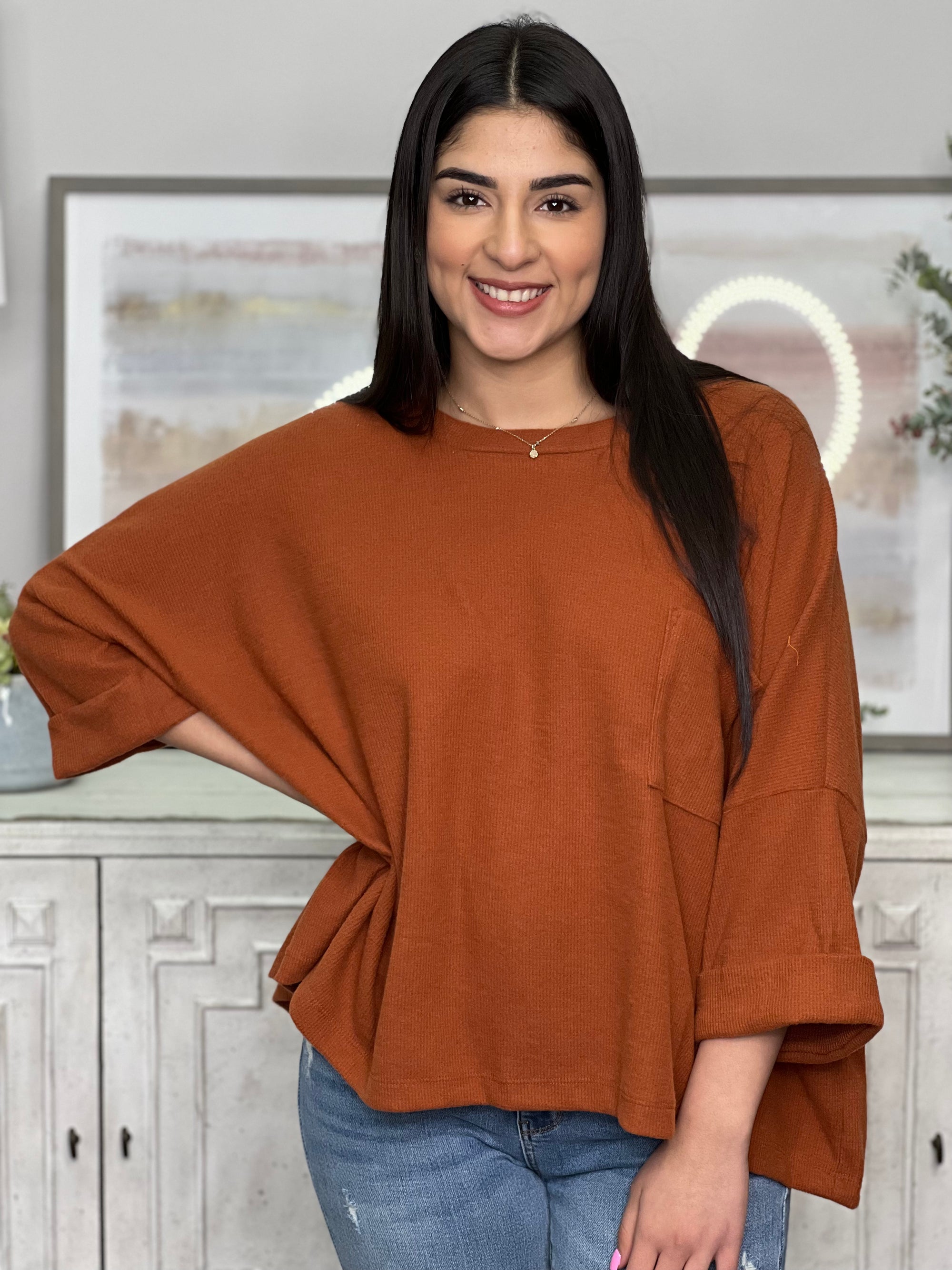 COZY RUST TOP