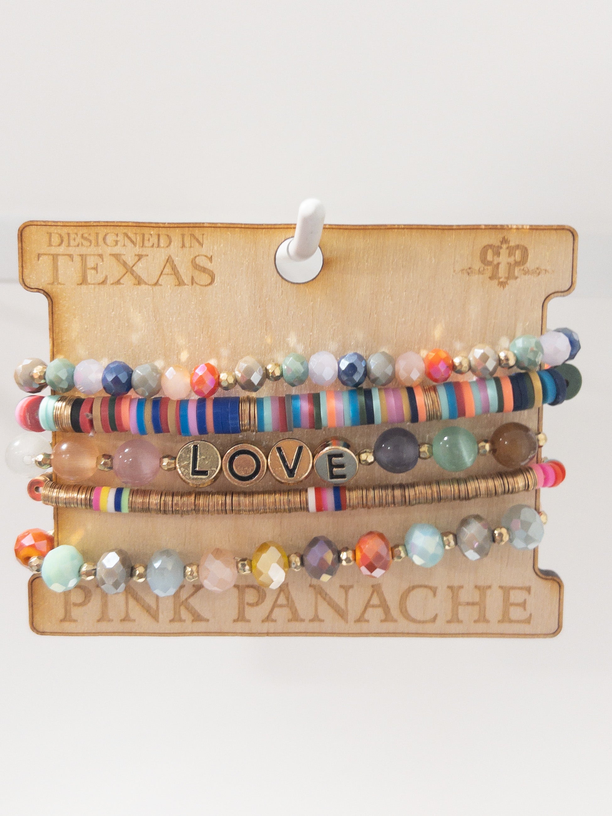 PINK PANACHE LOVE BRACELET SET MULTI