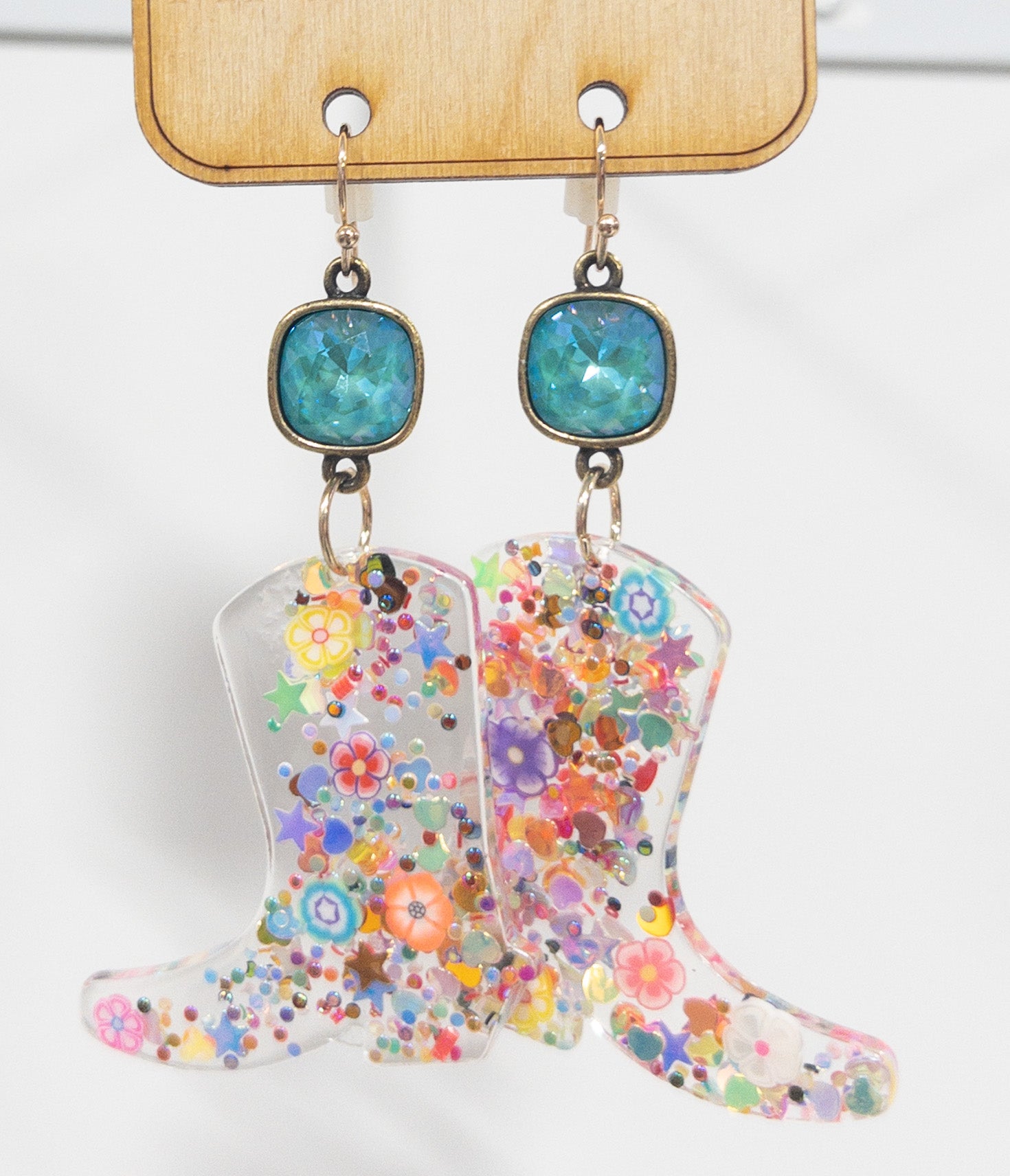 PINK PANACHE TEAL GEM CLEAR BOOT SPRING FUN