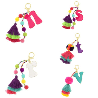 BUBBLE INITIAL KEYCHAIN COLORFUL JANE MARIE
