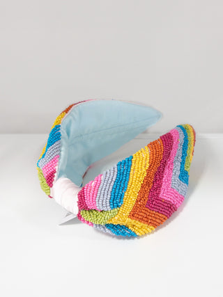 JANE MARIE RAINBOW CHEVRON BEADED HEADBAND