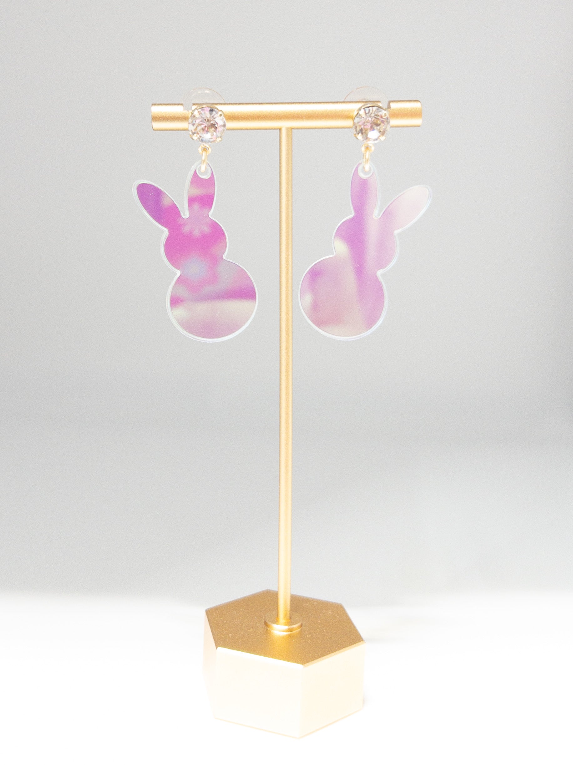 IRISDESCENT BUNNY POST GEM TAYLOR SHAYE DANGLES