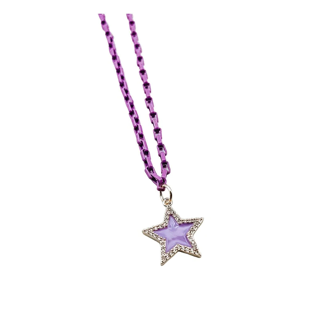 PURPLE STAR NECKLACE TREASURE JEWELS