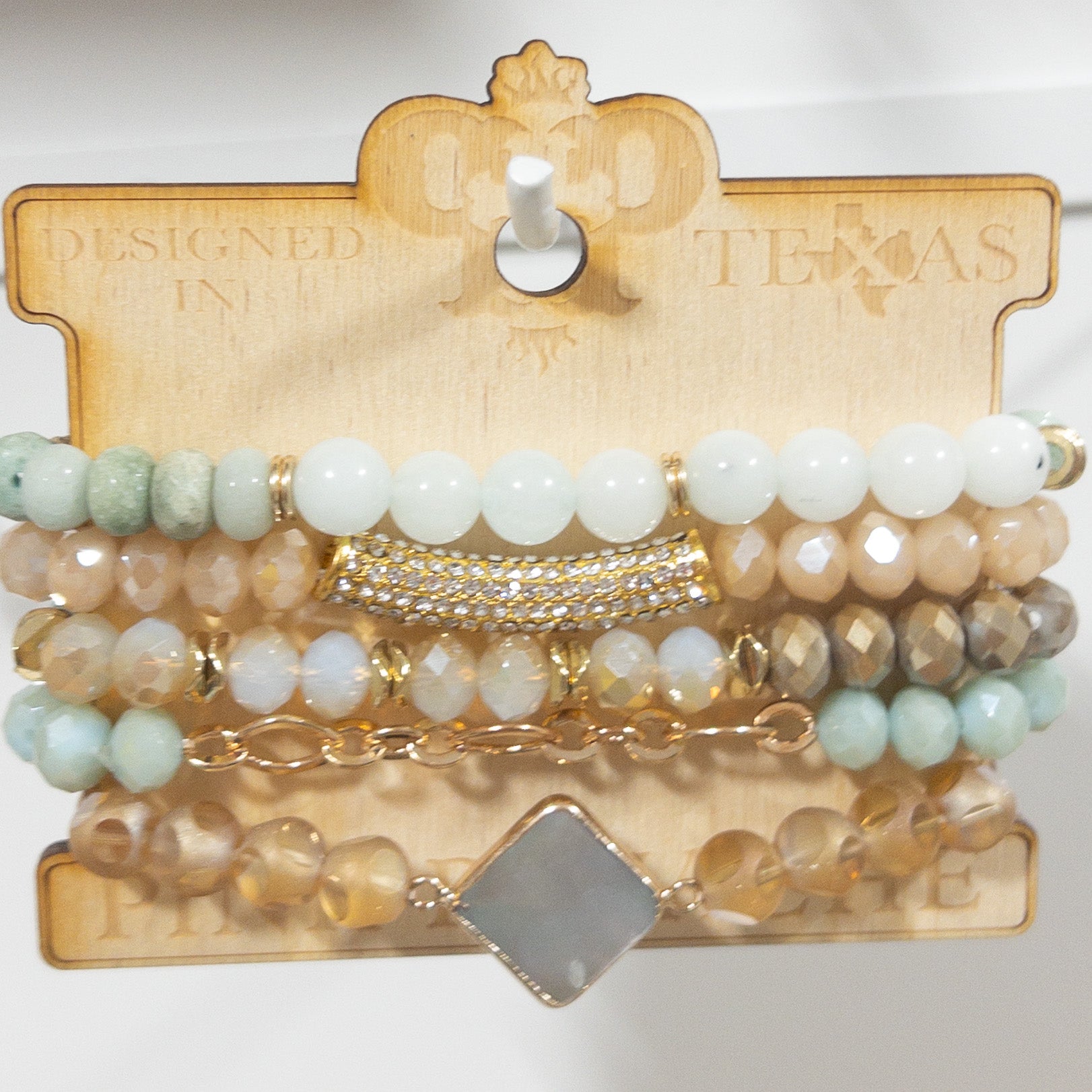 TEAL BLUSH CLASSIC PINK PANACHE BRACELET SET