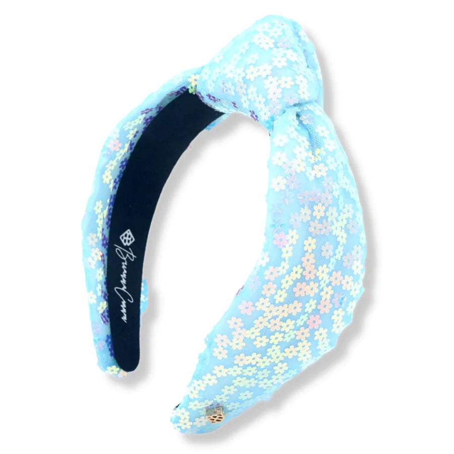 ADULT BLUE SEQUIN FLOWER HEADBAND