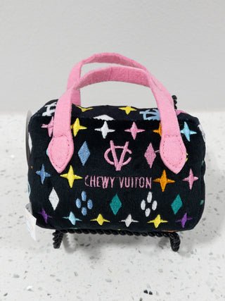 SM BLACK CHEWY VUITON BAG DOG TOY