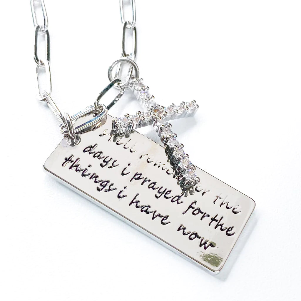 THANKFUL NECKLACE SILVER TREASURE JEWELS