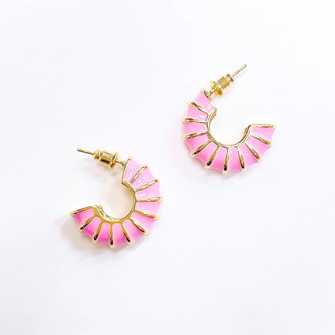 CROUX PINK HOOPS TREASURE JEWELS